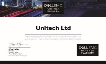 Компания «Унитех» повысила уровень партнерства с Dell EMC до платинового